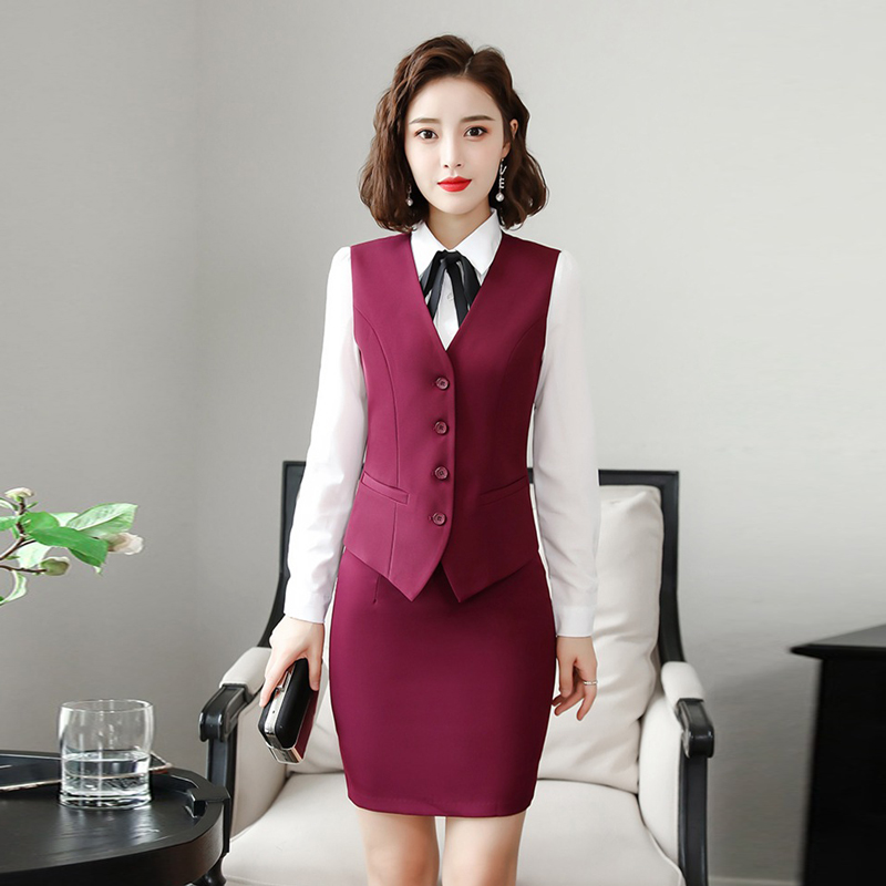 Đồng Phục Chân Váy Nữ Chuyên Nghiệp Và Trang Trọng UNF072V Xanh
