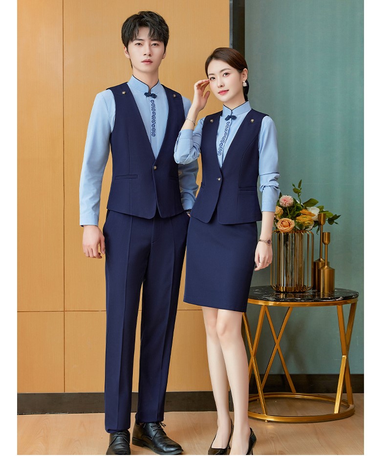 Đồng Phục Quần Tây Nam Tiếp Viên Hàng Không, Công Sở, Lễ Tân, Khách Sạn UNF077 Xanh